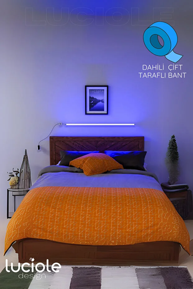 Led Çubuk Bar Abajur Aplik Gece Lambası Rgb Lambader Renkli Uzaktan Kumandalı Işık